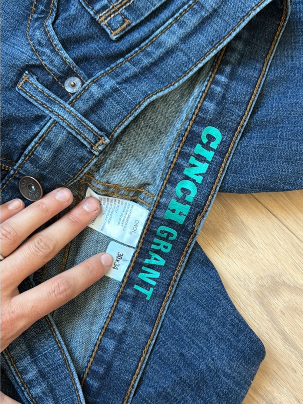 Cinch Grant Men’s Dark Blue Denim Jeans
